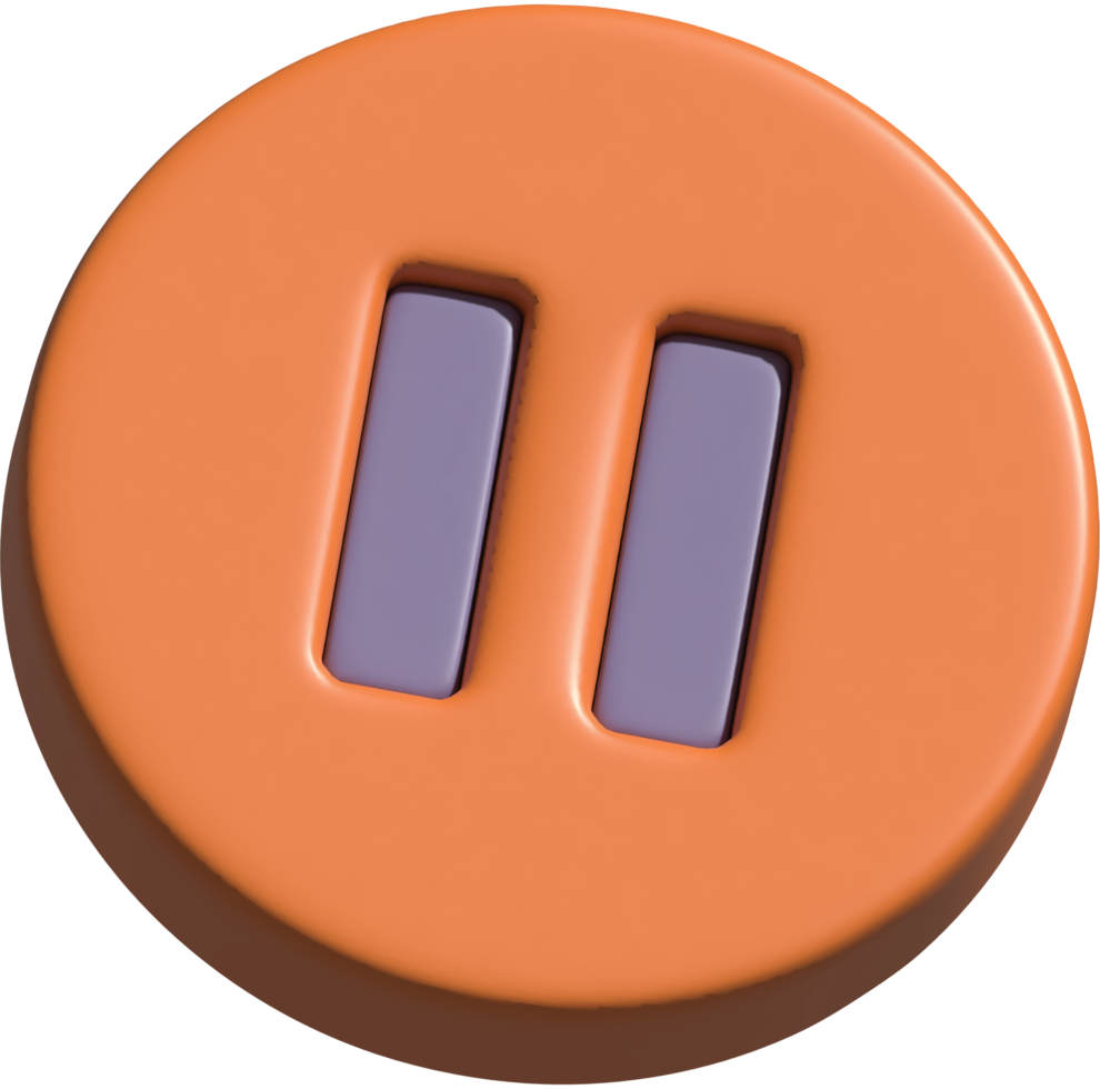 3d icoon pauze knop png