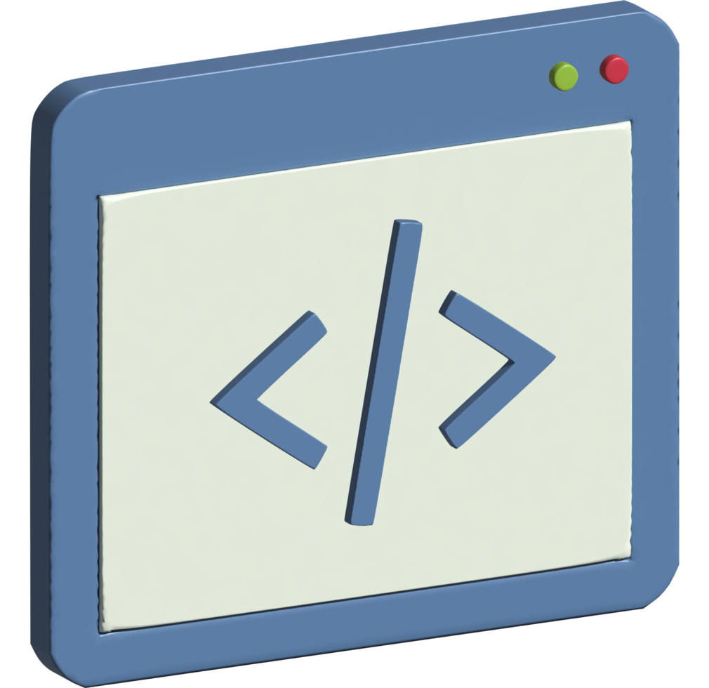 guia de programação de ícone 3d png