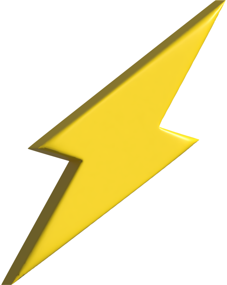 3d icon of lightning png