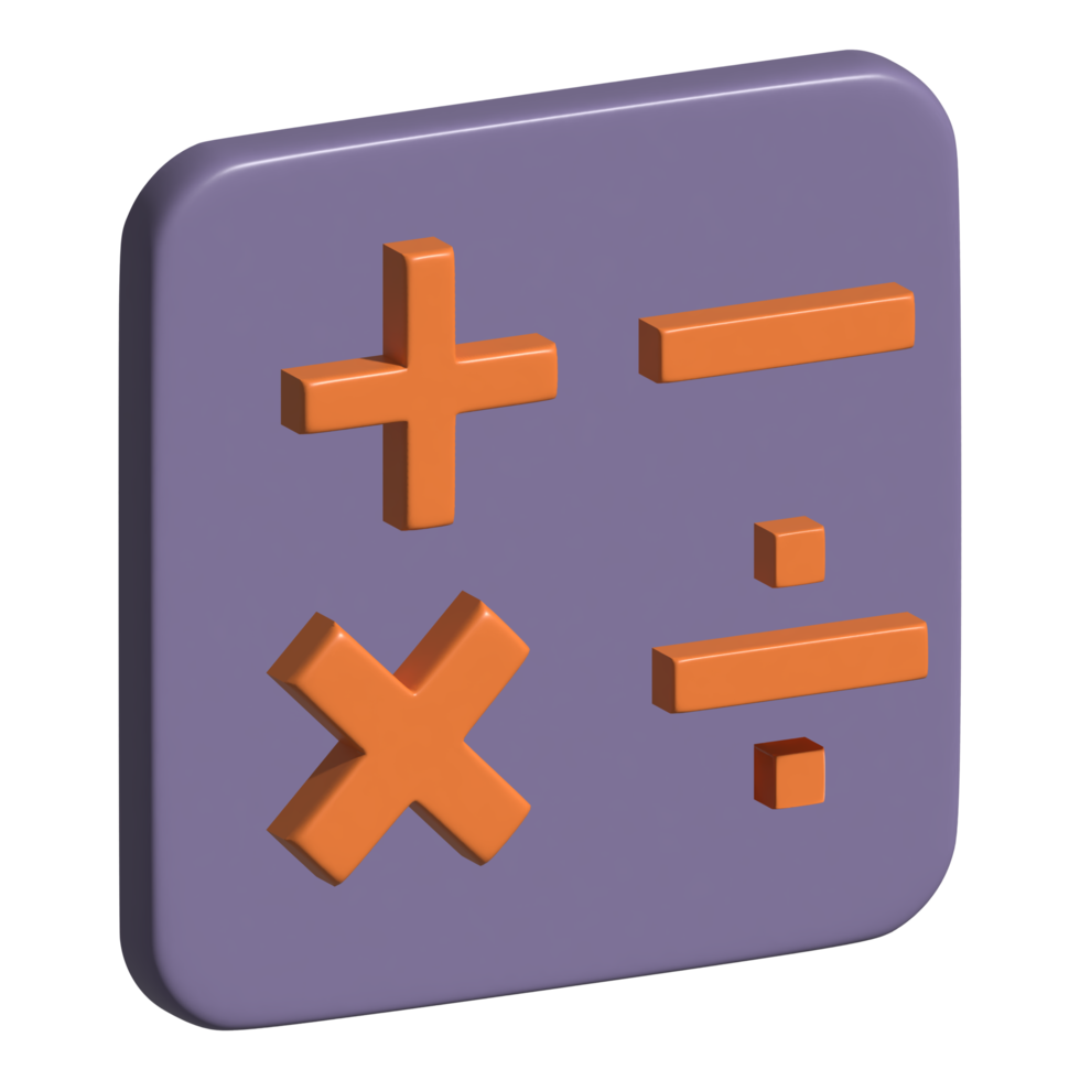 Calculatrice d'icônes 3D png