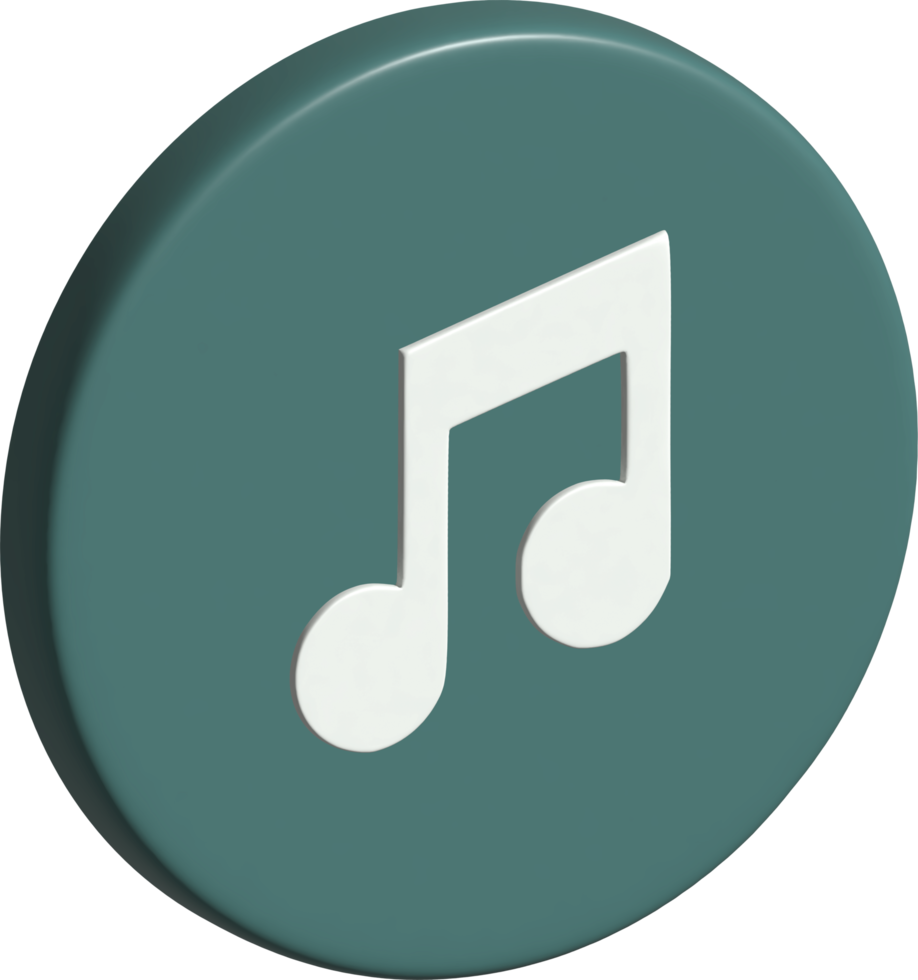 3d icon of music png