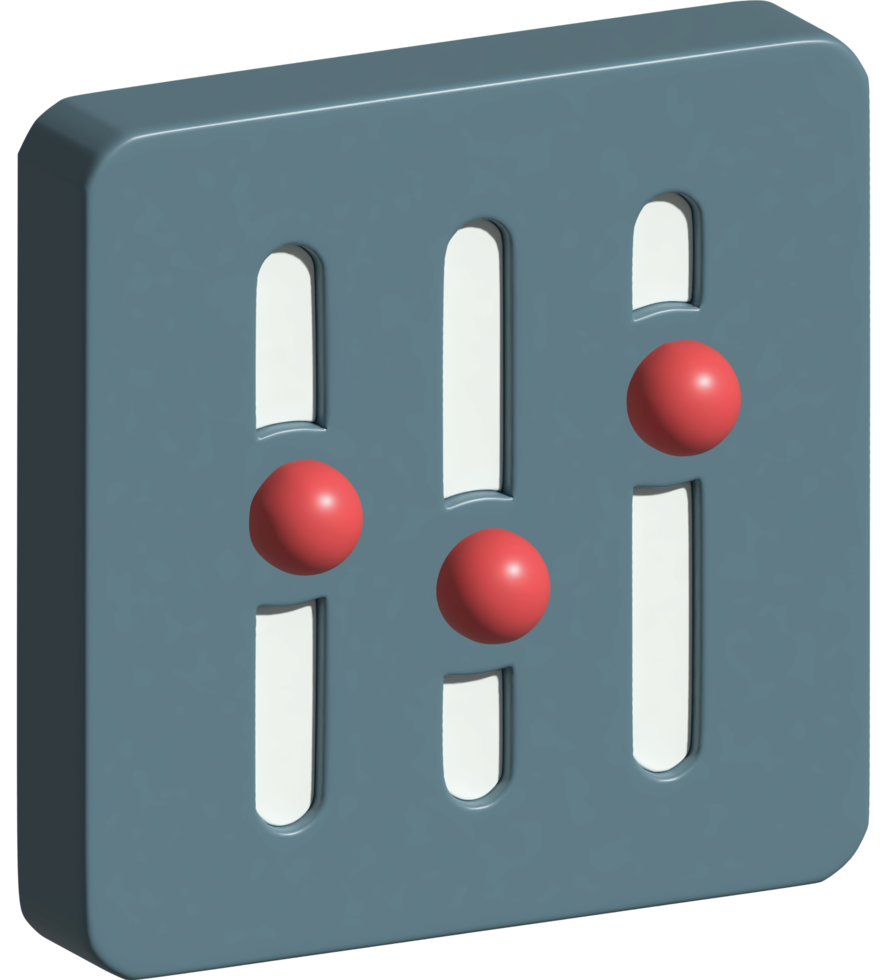 3d icon of mixer equalizer png