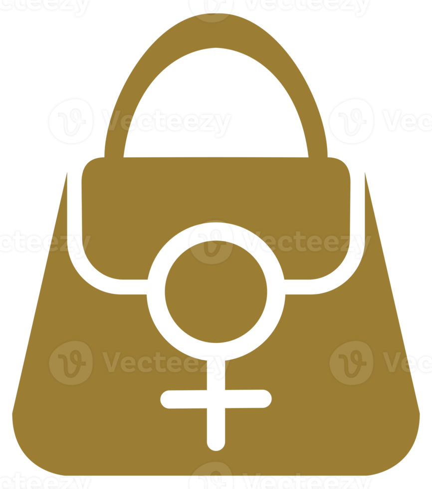 symbole d'icône de sac féminin ou de sac féminin pour le logo, le pictogramme, l'illustration artistique, les applications ou l'élément de conception graphique. formatpng png