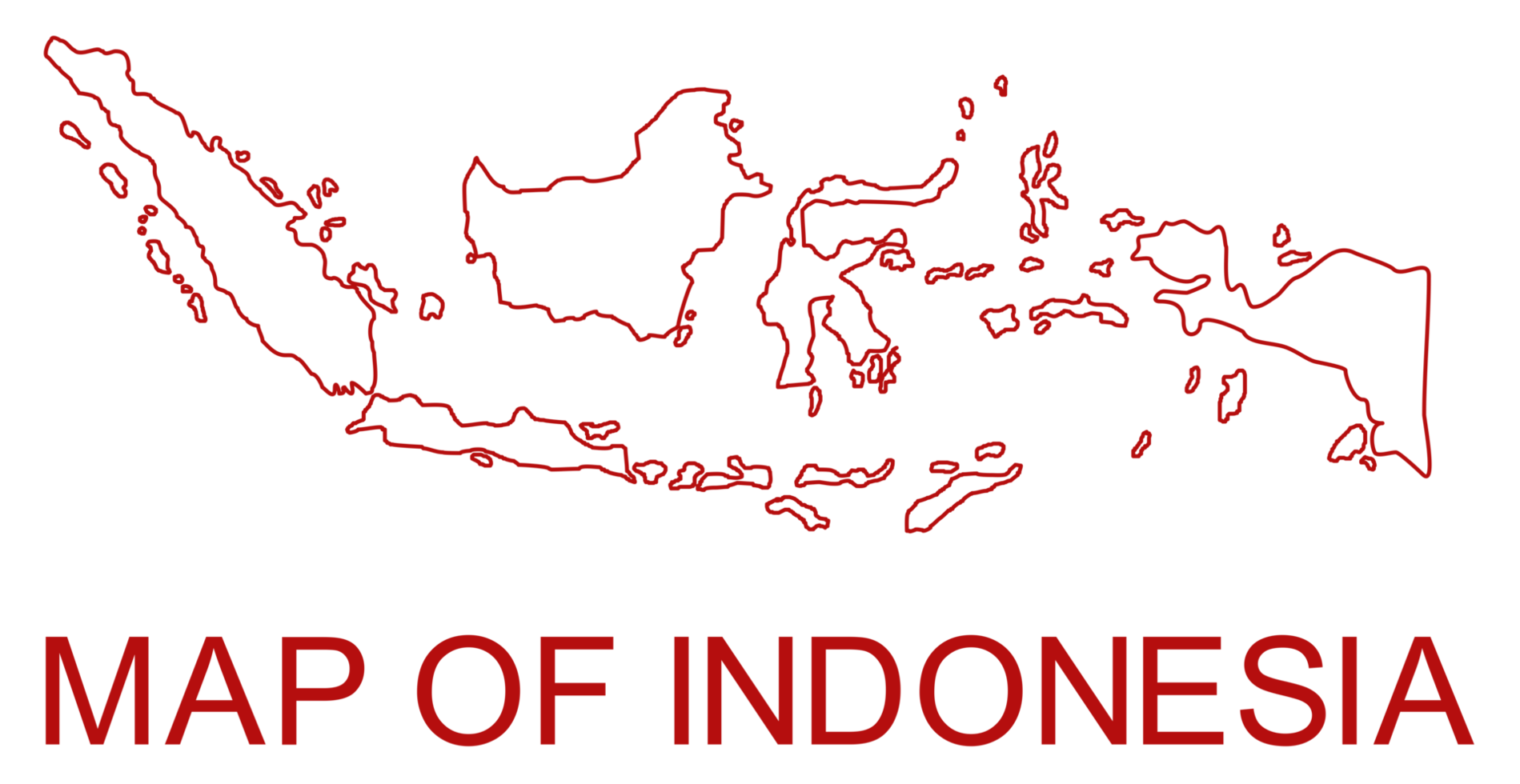 Indonesia Map for App, Art Illustration, Website, Pictogram, Infographic or Graphic Design Element. Format PNG