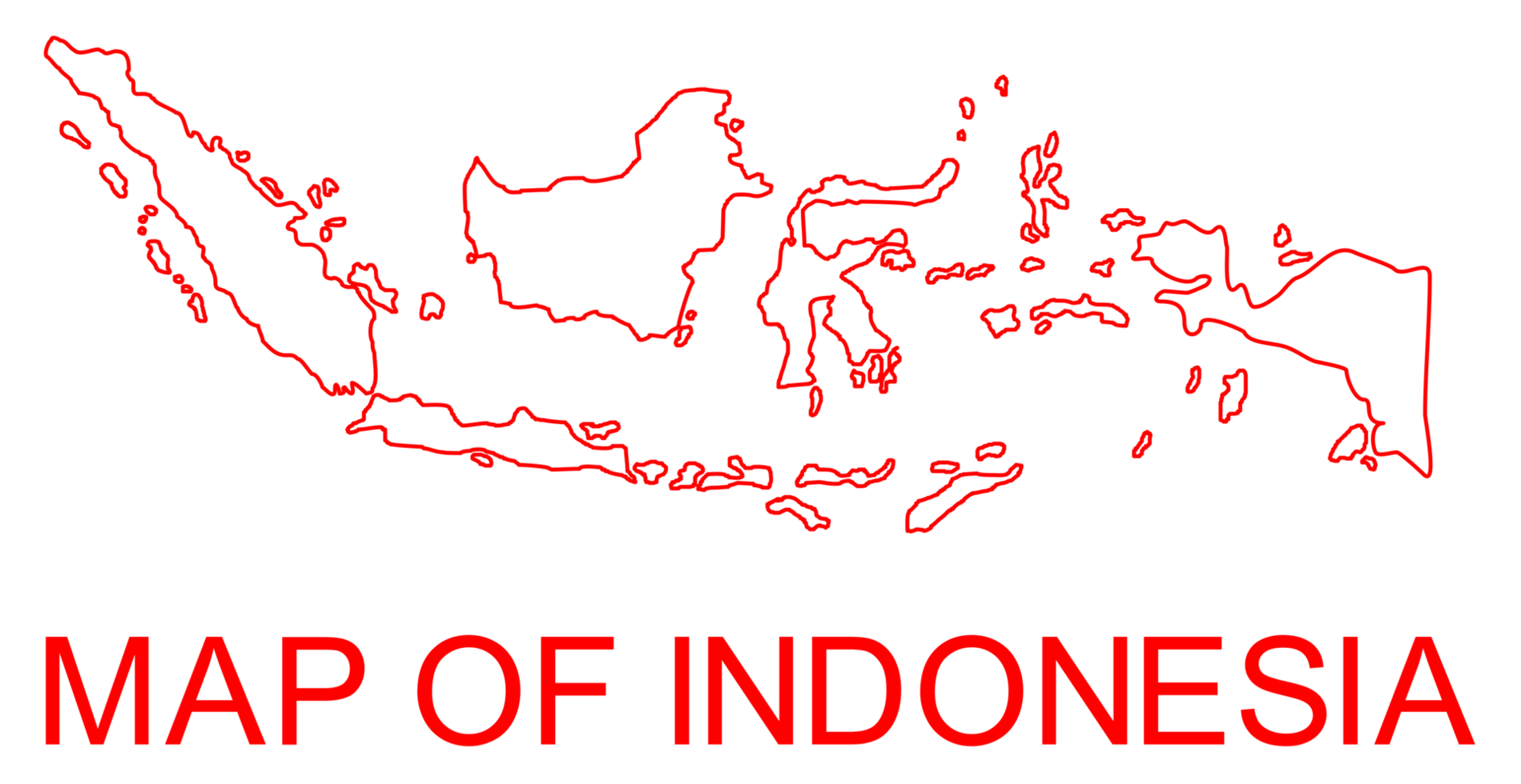 Indonesia Map for App, Art Illustration, Website, Pictogram, Infographic or Graphic Design Element. Format PNG