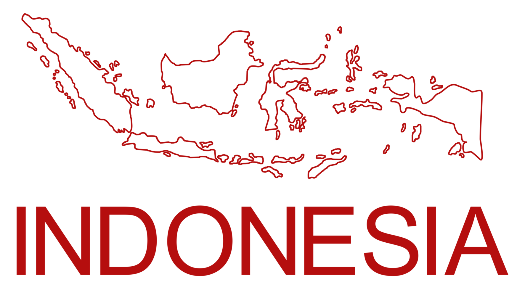 mapa de indonesia para aplicación, ilustración de arte, sitio web, pictograma, infografía o elemento de diseño gráfico. formato png