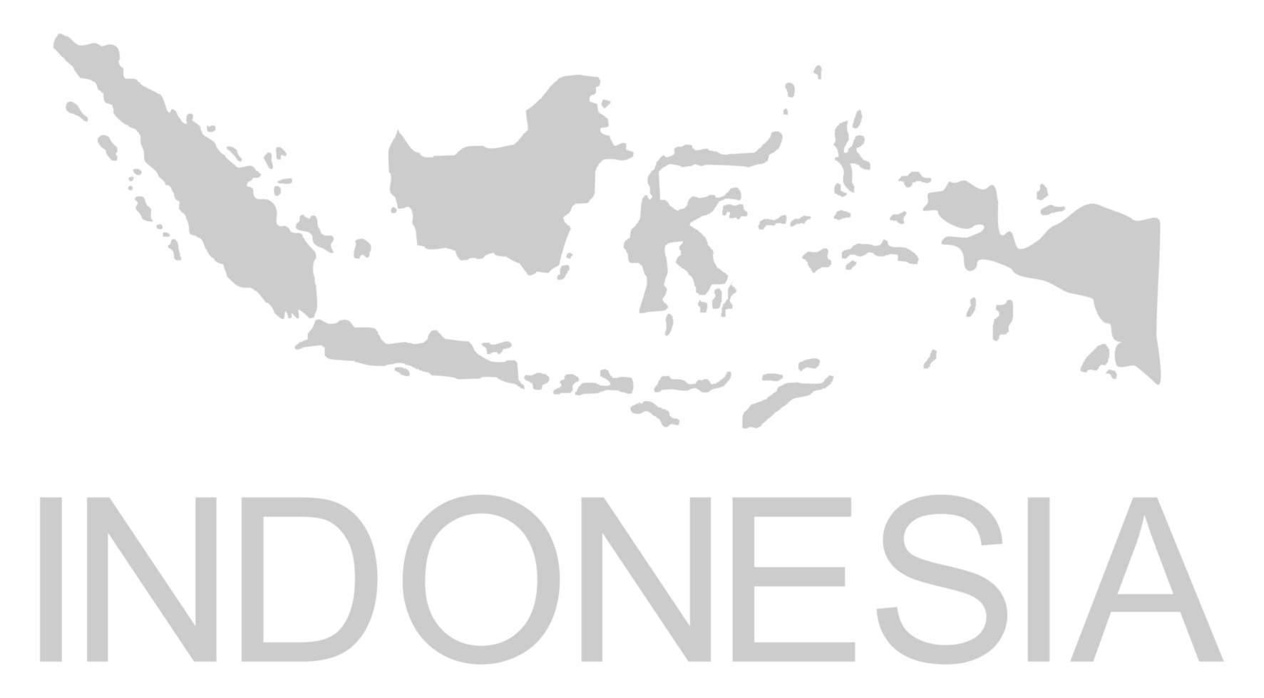 Indonesia Map for App, Art Illustration, Website, Pictogram, Infographic or Graphic Design Element. Format PNG