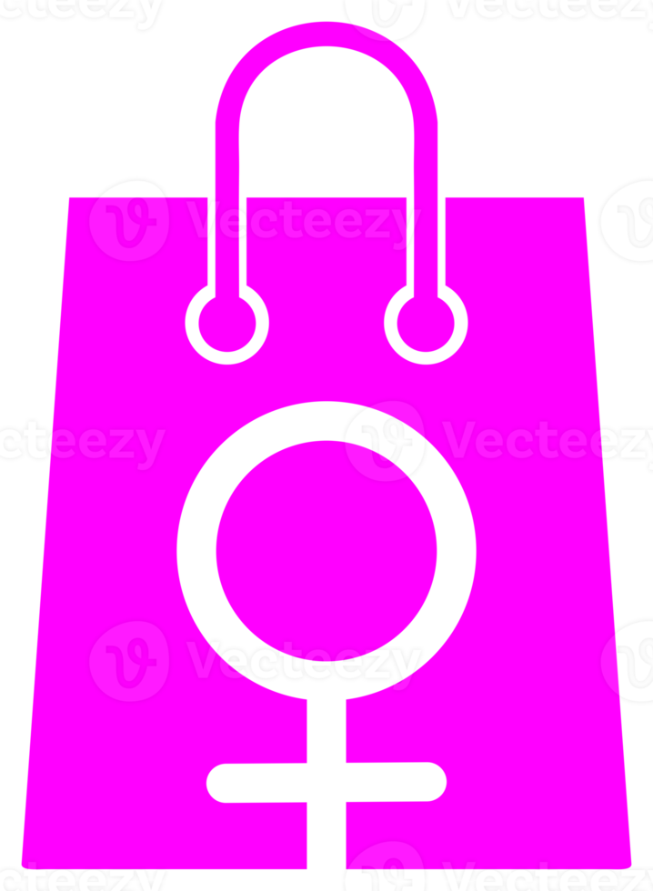 Female Bag or Woman Bag Icon Symbol for Logo, Pictogram, Art Illustration, Apps or Graphic Design Element. Format PNG
