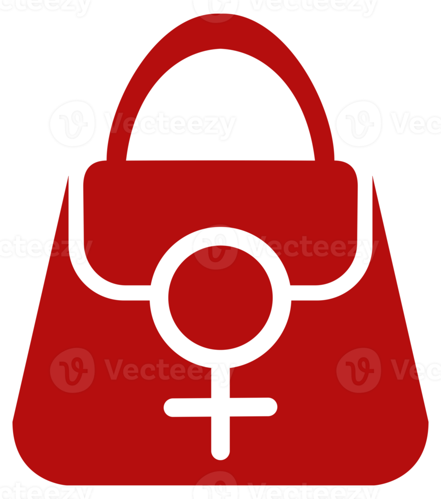 symbole d'icône de sac féminin ou de sac féminin pour le logo, le pictogramme, l'illustration artistique, les applications ou l'élément de conception graphique. formatpng png