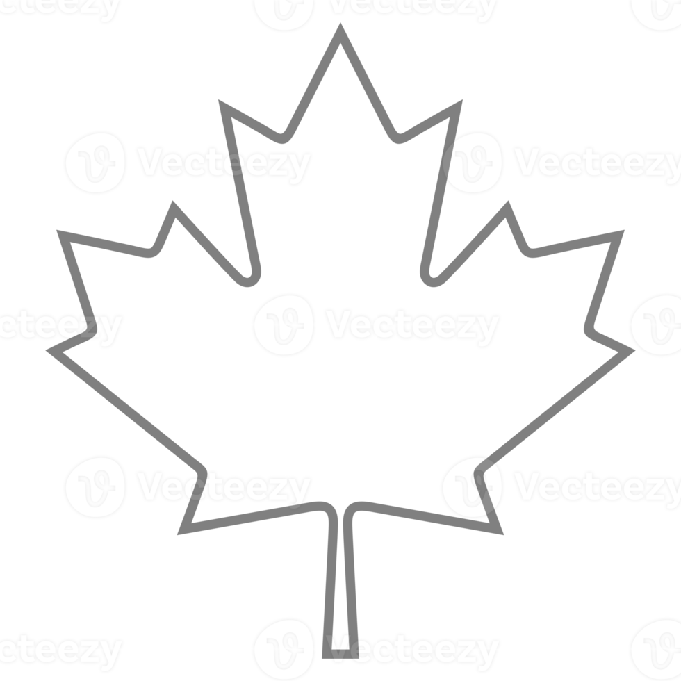 Maple Leaf Icon Symbol for Pictogram, Website, Apps, Art Illustration, or Graphic Design Element. Format PNG