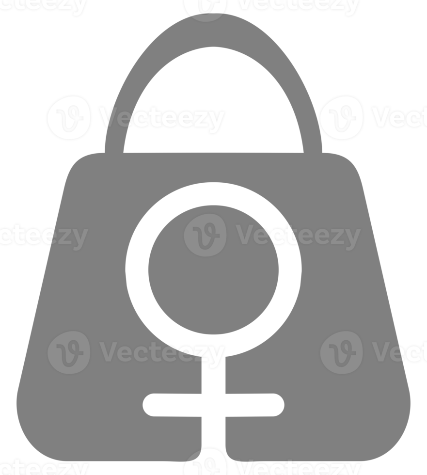 Female Bag or Woman Bag Icon Symbol for Logo, Pictogram, Art Illustration, Apps or Graphic Design Element. Format PNG