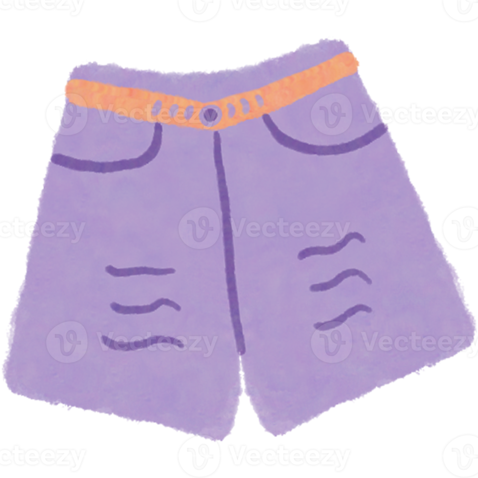 hand- getrokken mode kort broek kawaii png