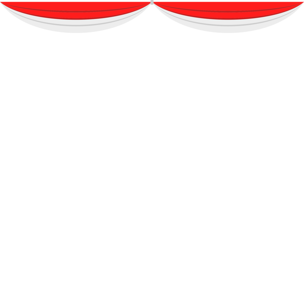 Indonesian flag for decoration with two layer png