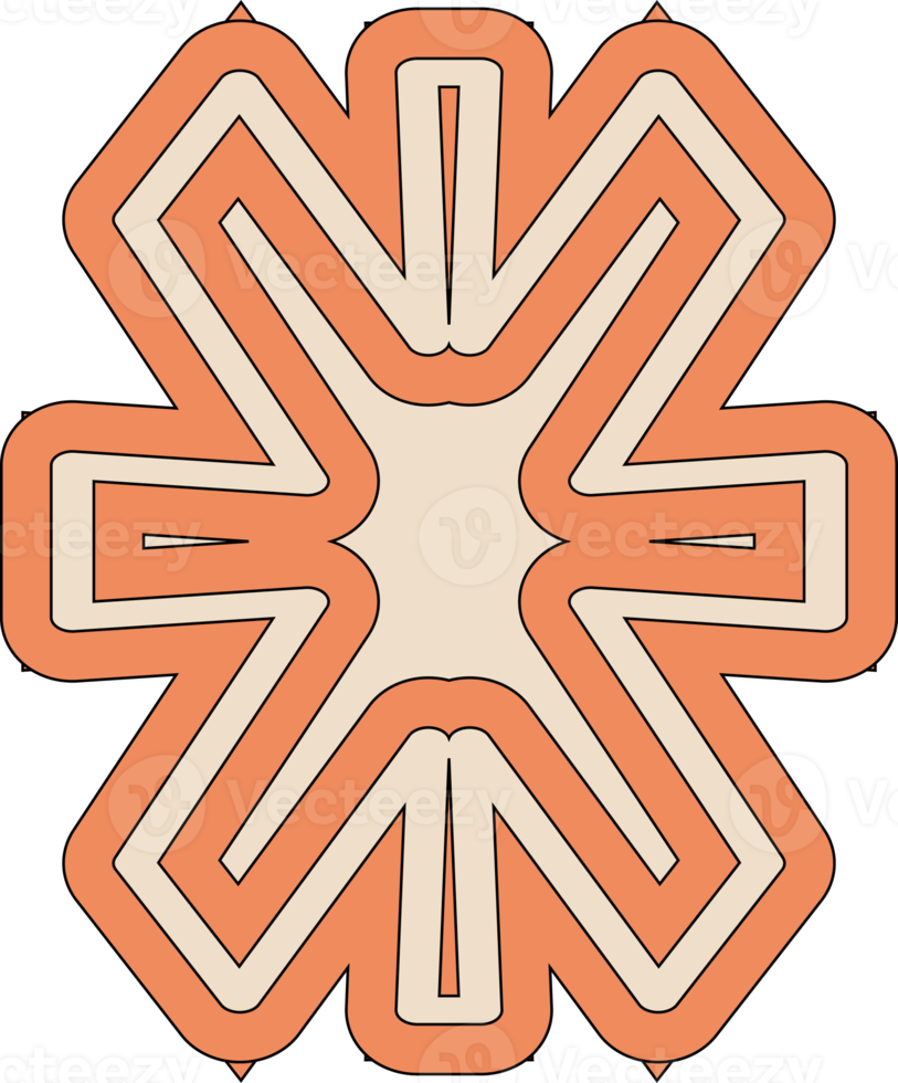 retro groovy funky vlak sticker decoratie png