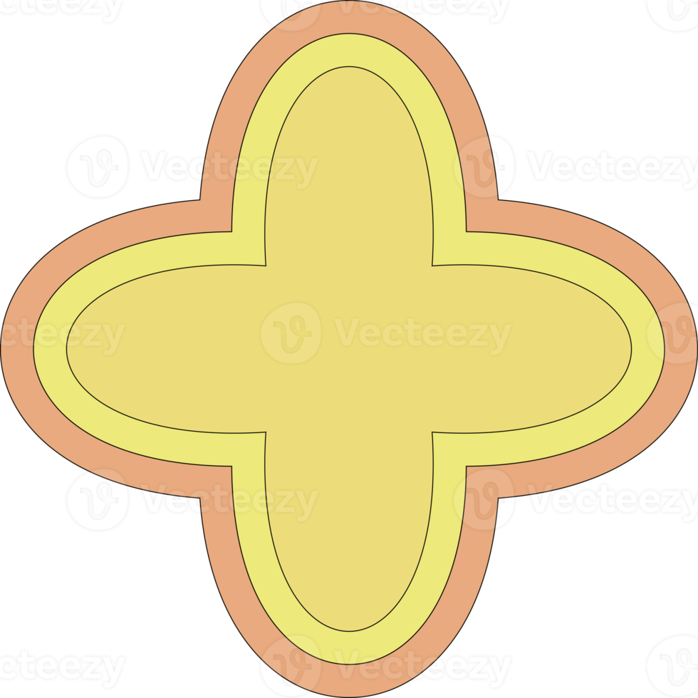 retro groovy funky flat sticker decoration png