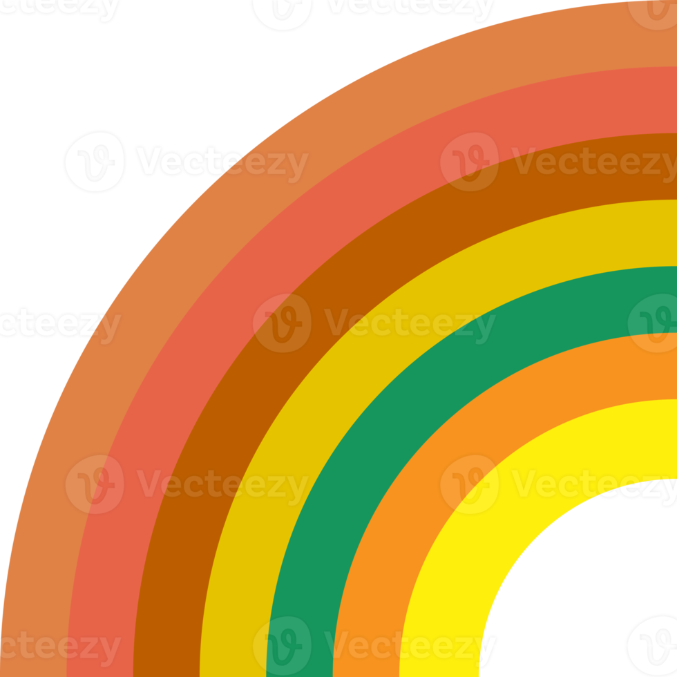 retrò Groovy impaurito piatto etichetta decorazione png