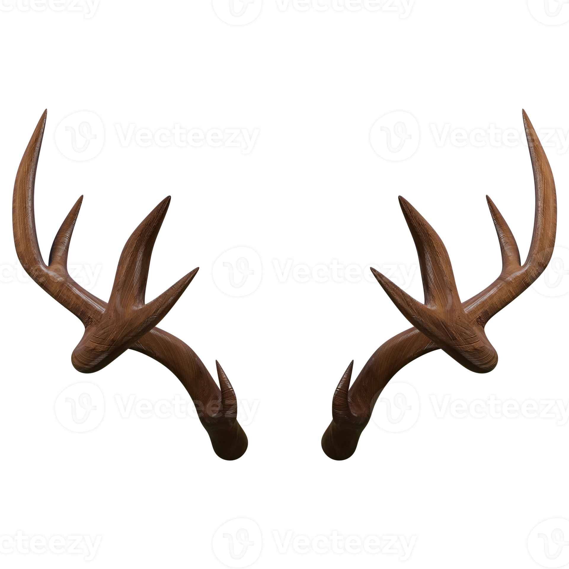 illustration of a massive set of deer horns rendered in 3D. 17339769 PNG