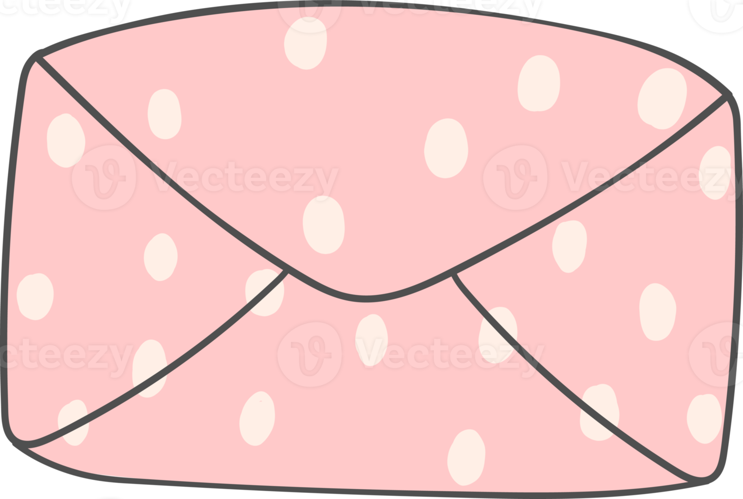 mignon doux valentine amour lettre enveloppe doodle dessin animé dessin à la main png