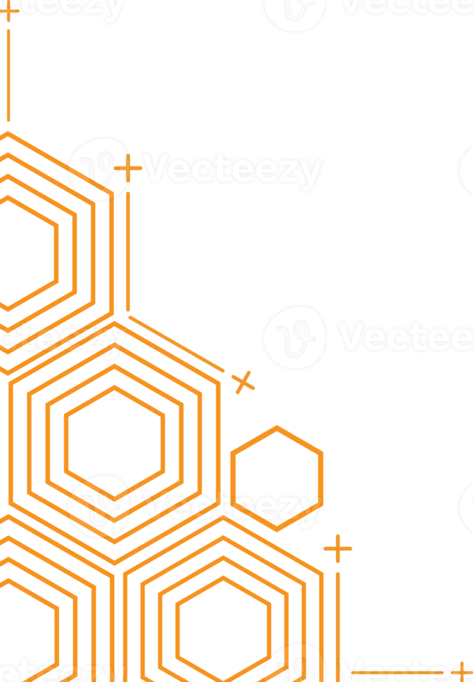 design geométrico moderno de forma hexagonal png