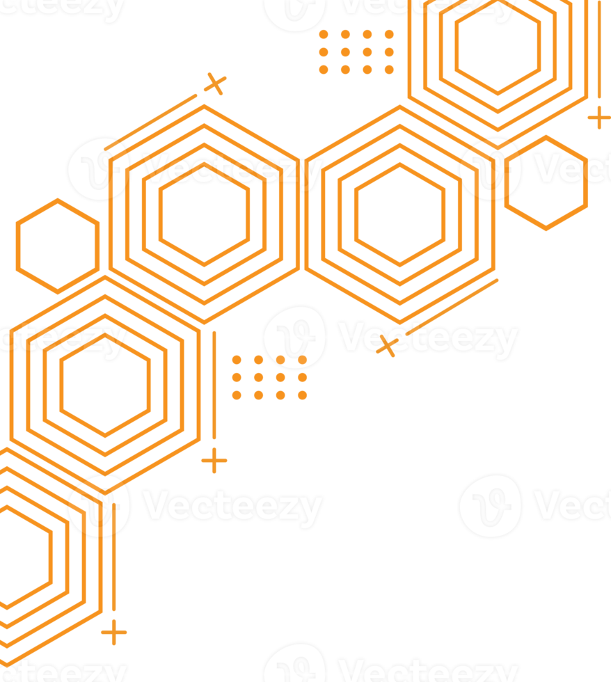 conception de forme hexagonale géométrique moderne png