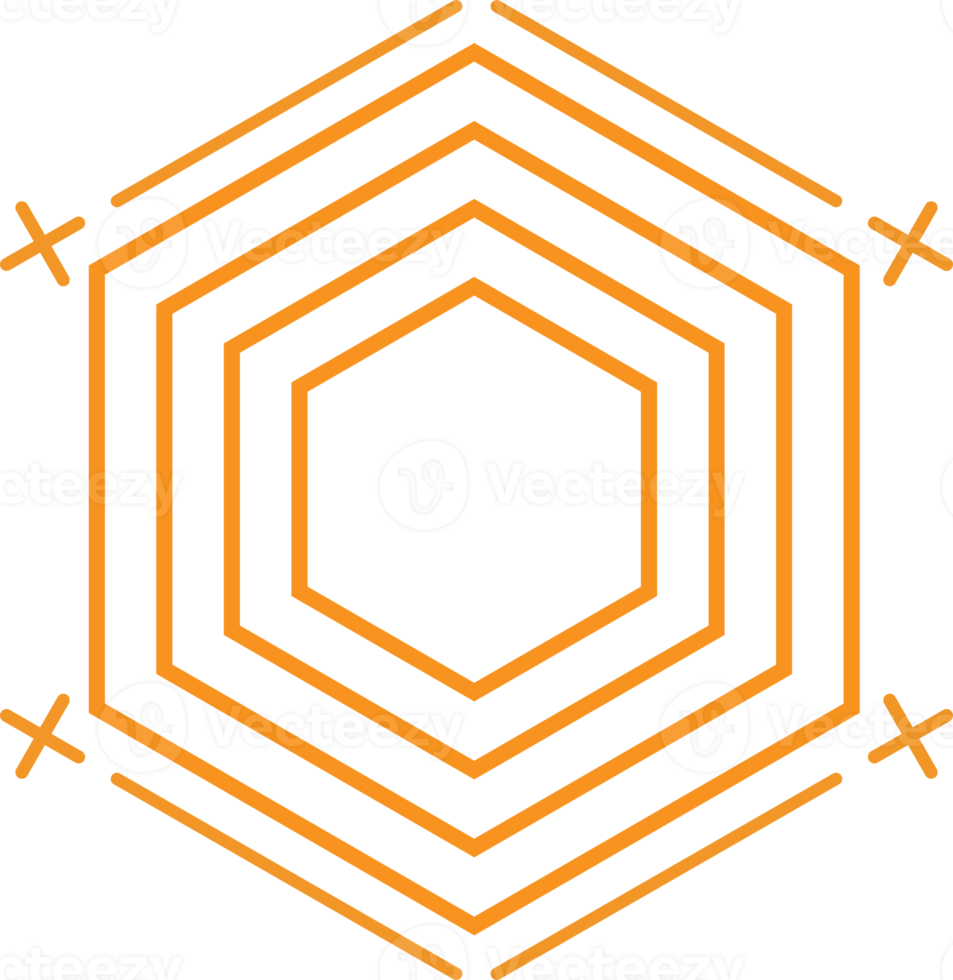 modern geometrisk hexagonal form design png