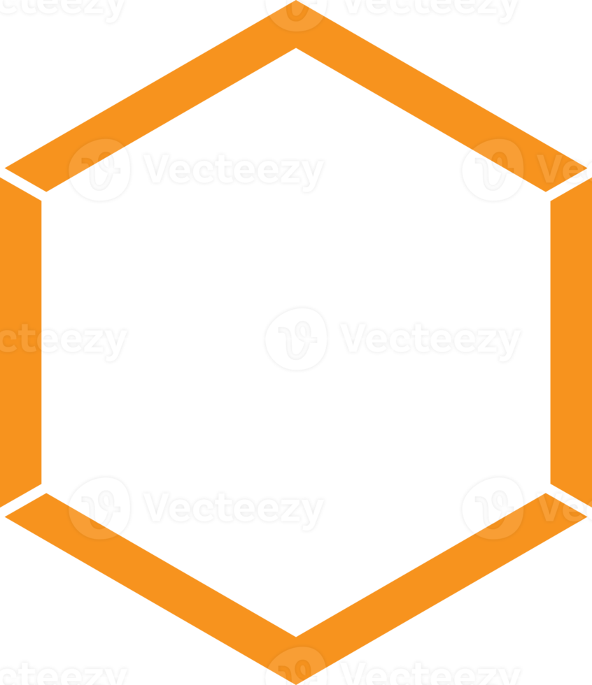 diseño geométrico moderno de forma hexagonal png