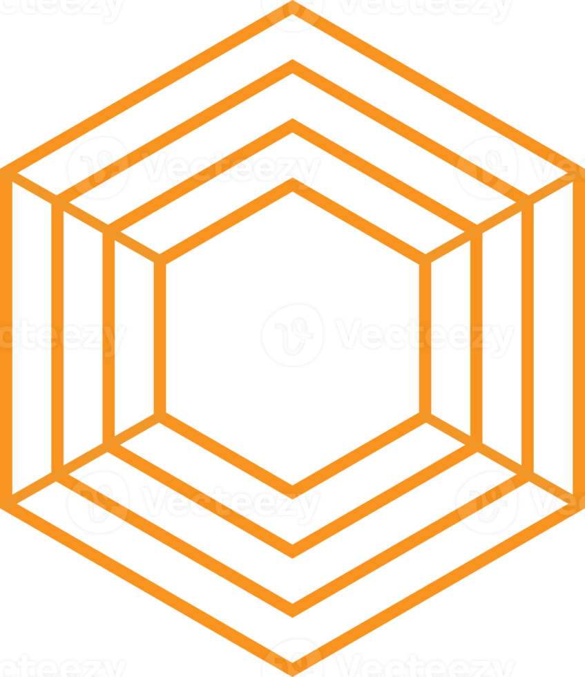 moderno geometrico esagonale forma design png