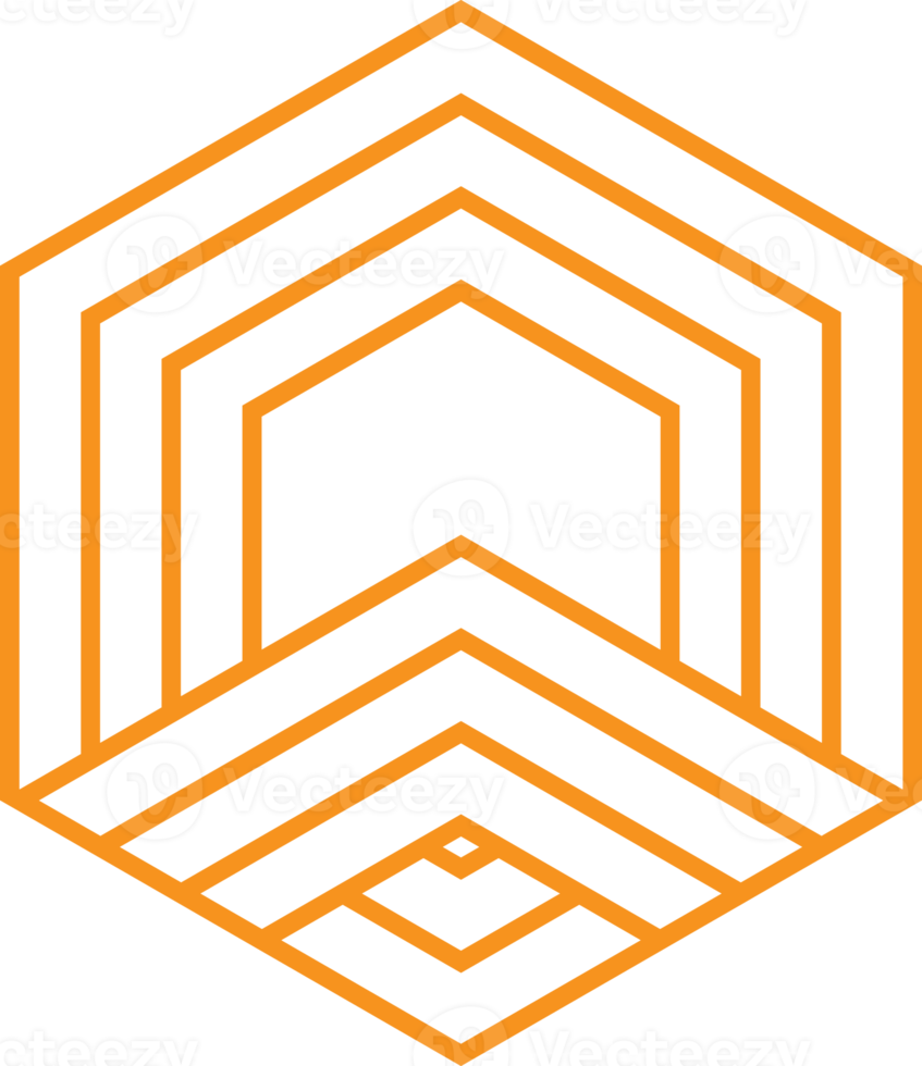 conception de forme hexagonale géométrique moderne png