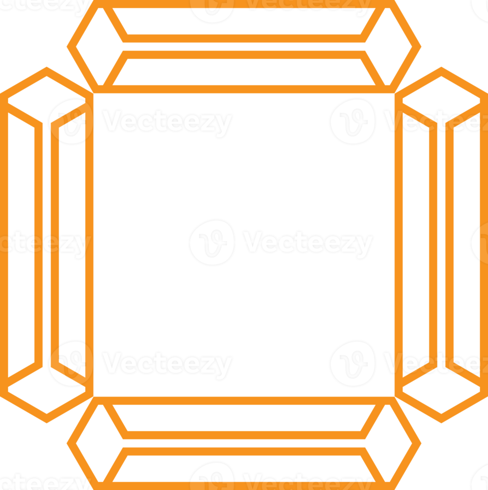 modernes geometrisches sechseckiges formdesign png