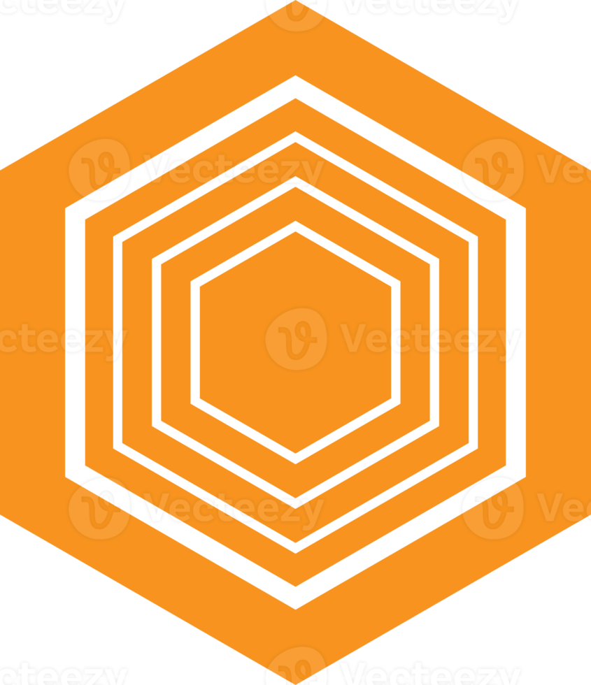modern geometric hexagonal shape design png
