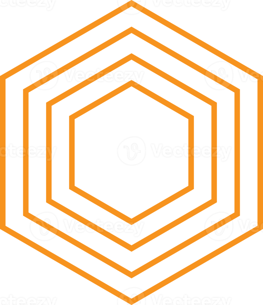 conception de forme hexagonale géométrique moderne png