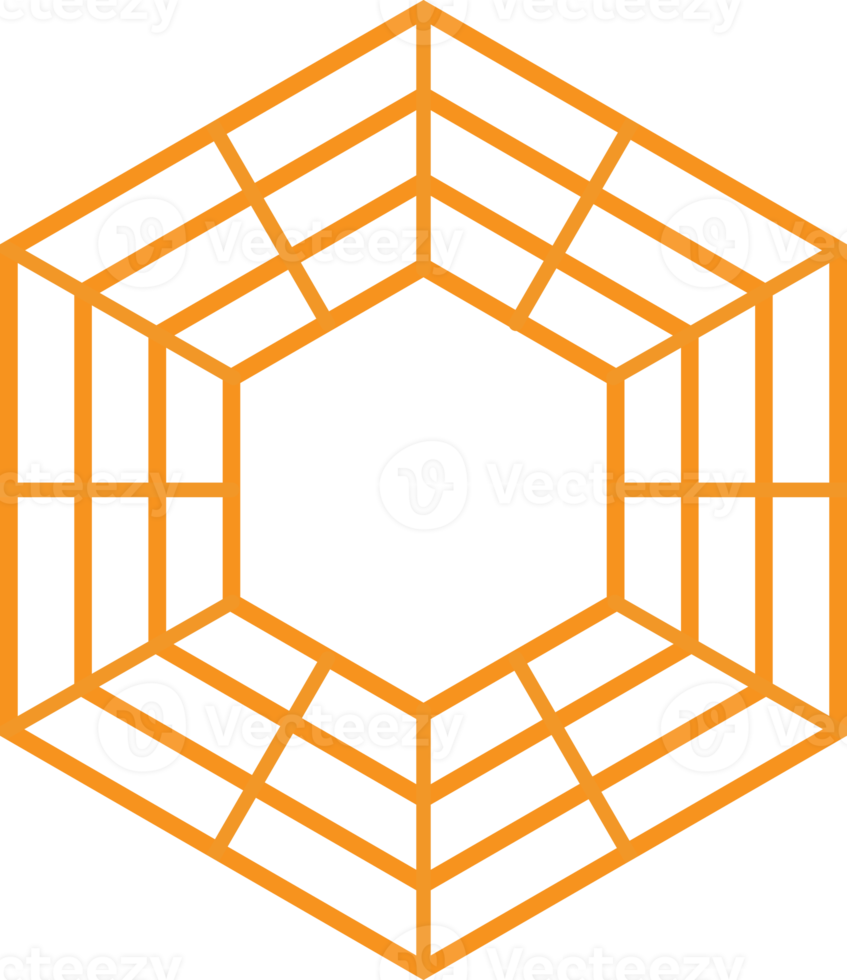 diseño geométrico moderno de forma hexagonal png