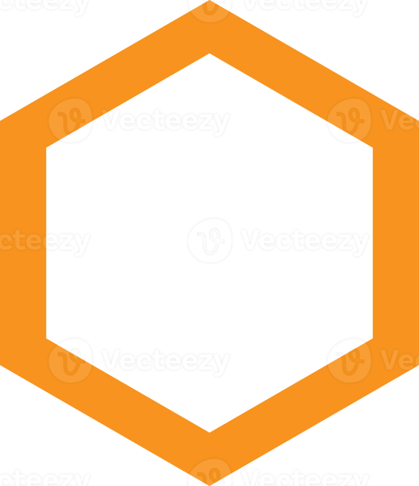 diseño geométrico moderno de forma hexagonal png