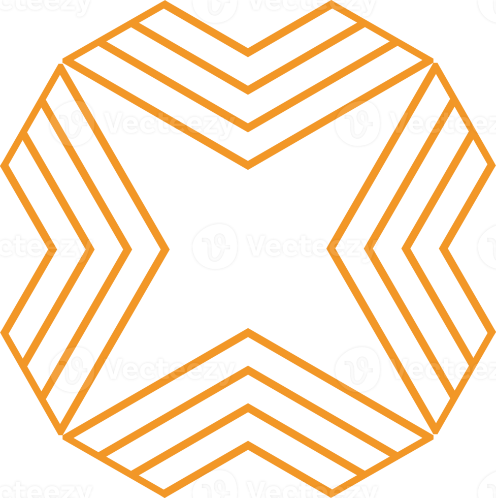 modernes geometrisches sechseckiges formdesign png