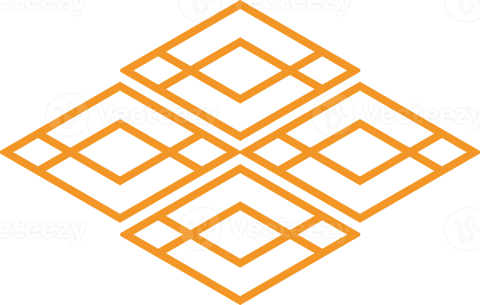 design geométrico moderno de forma hexagonal png