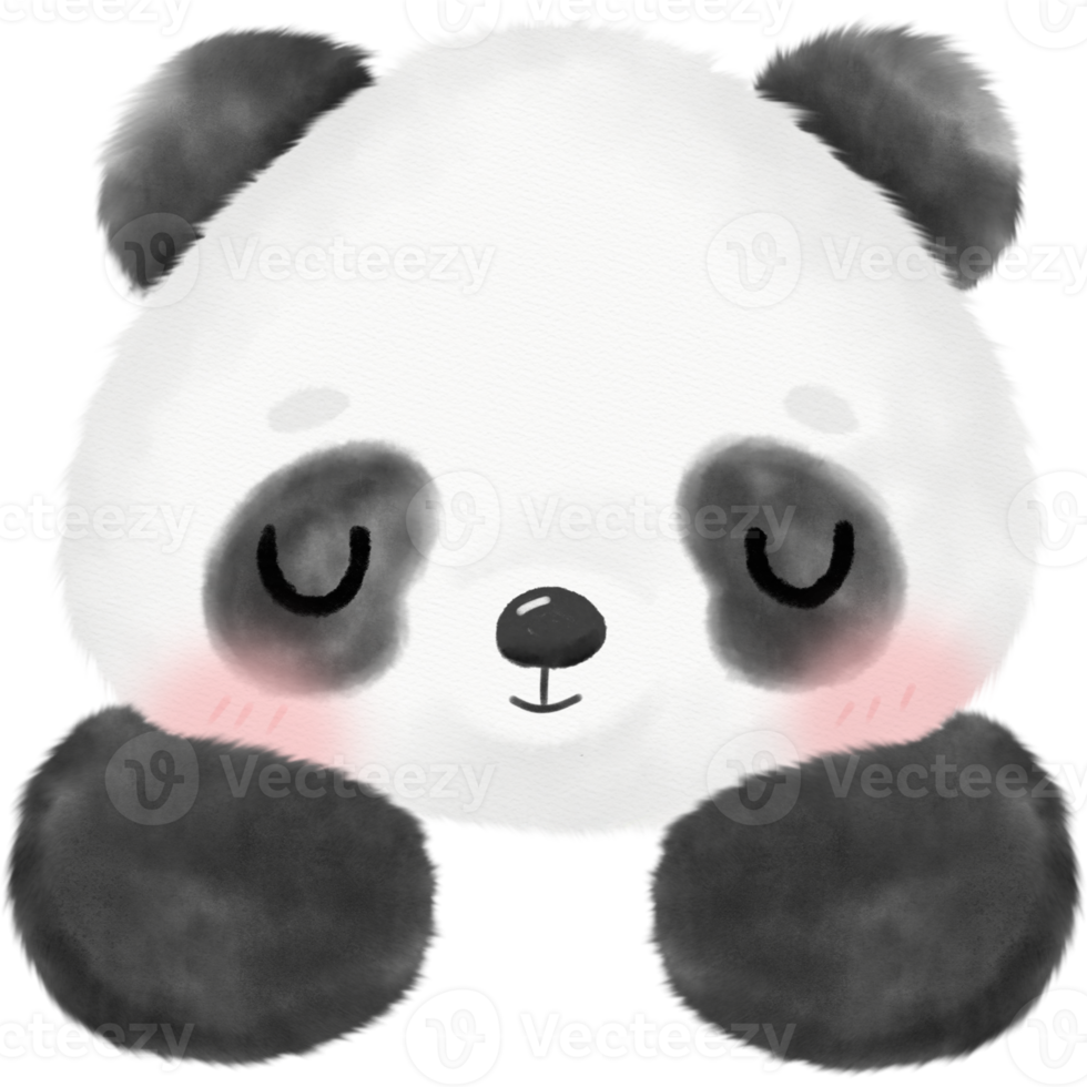 niedliche panda-aquarellillustration png