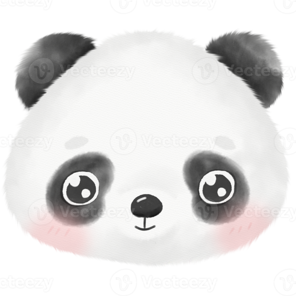 Cute Panda Watercolor illustration png