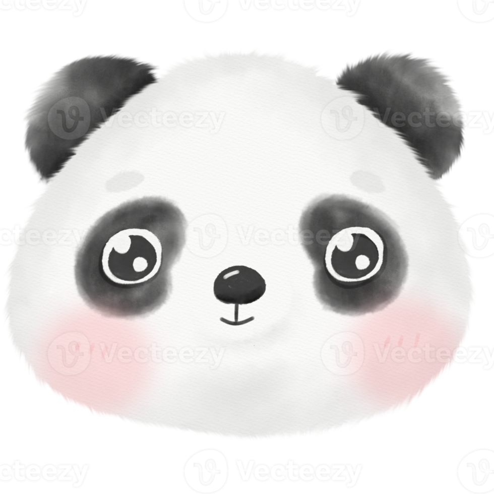 schattige panda aquarel illustratie png