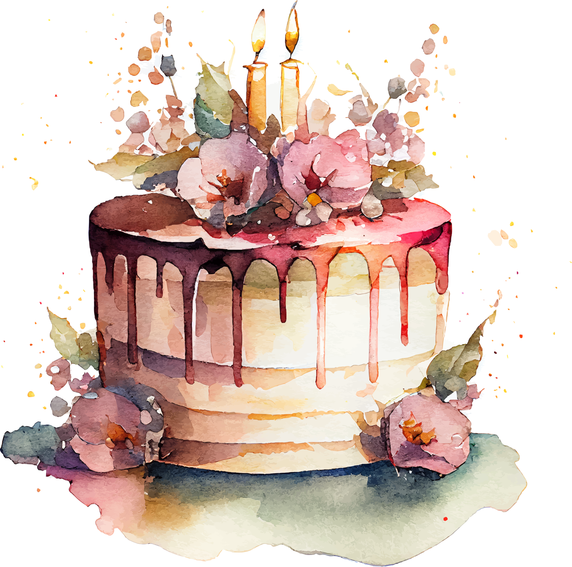 Bougie Aquarelle Joyeux Anniversaire 3 PNG , 3 Clipart, Aquarelle, Couleur  PNG et vecteur pour téléchargement gratuit