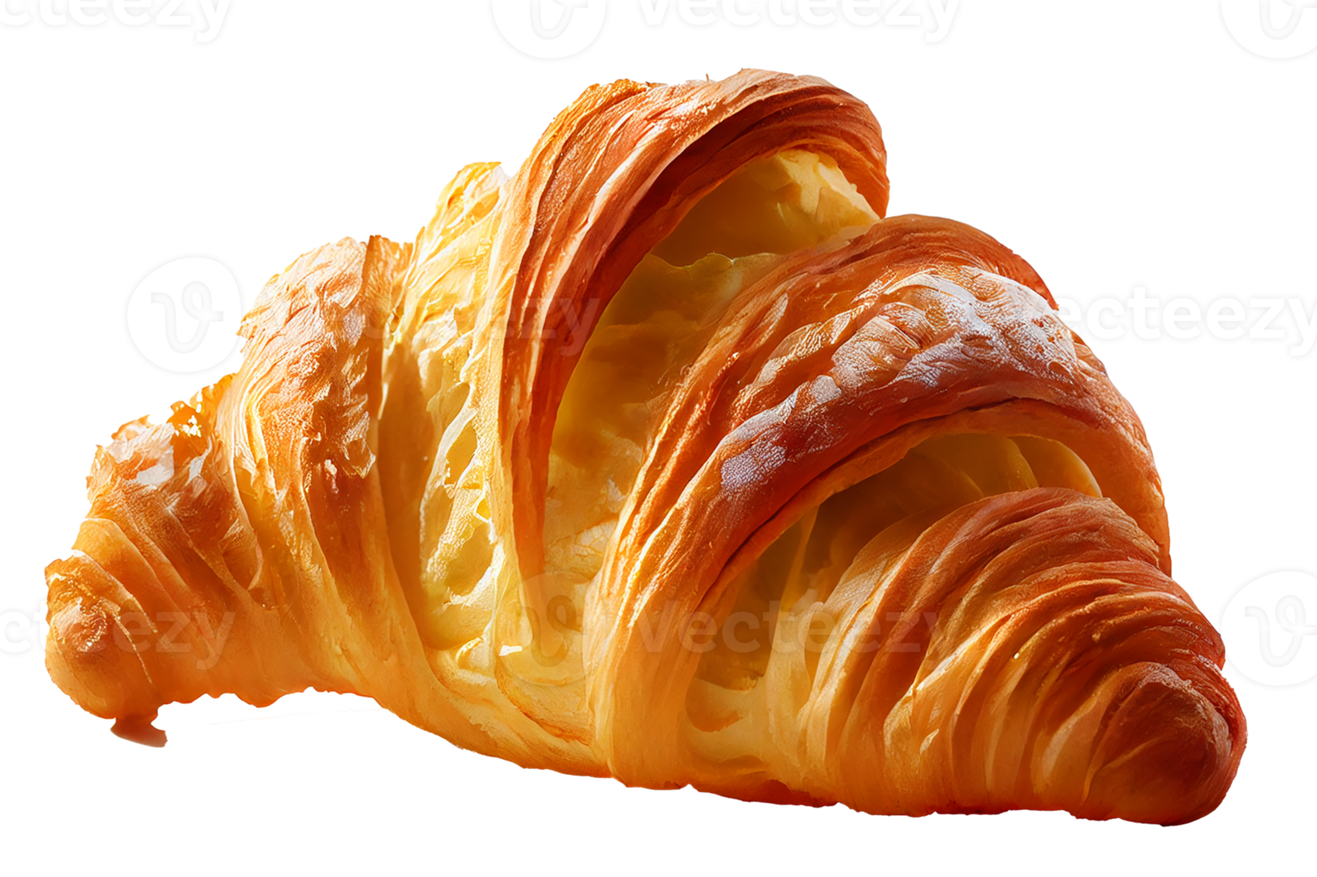 färsk kokta gul croissant. png