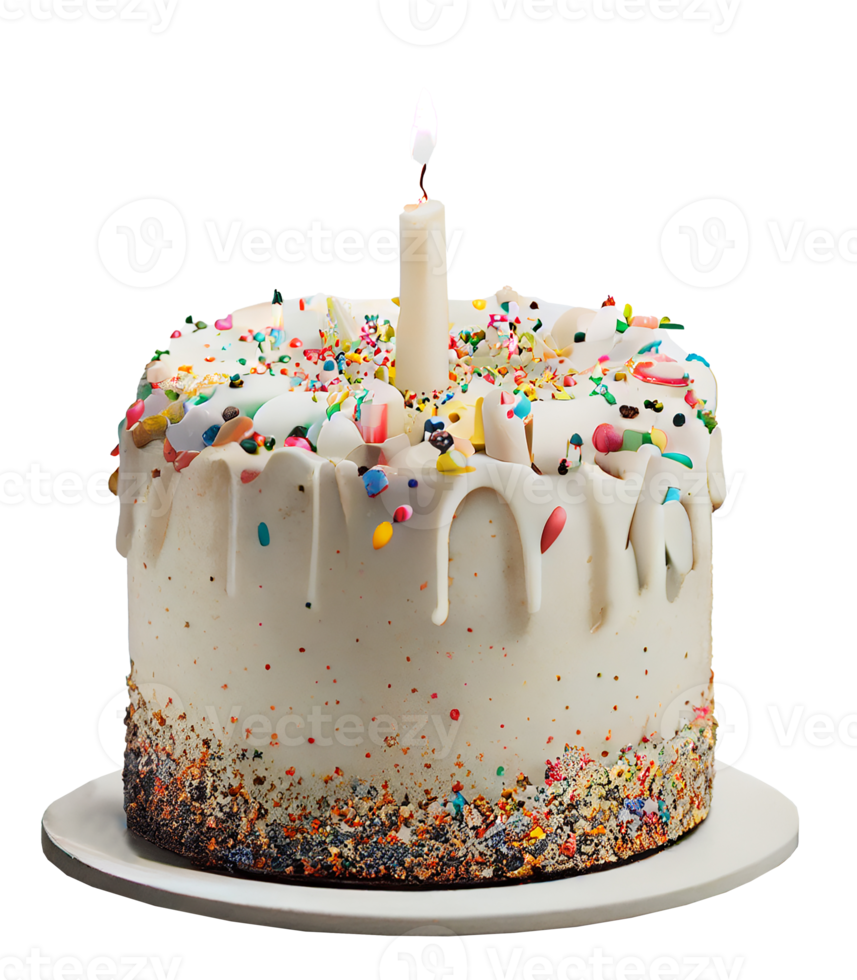 Birthday cake with candles. png