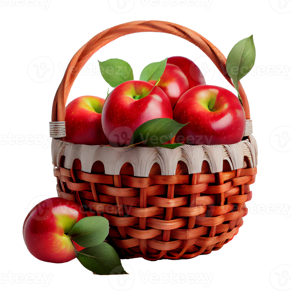 basket of red apples. png