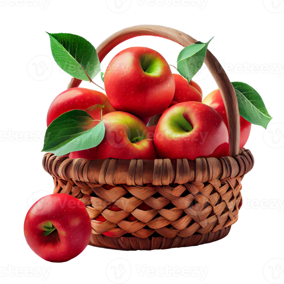 basket of red apples. png