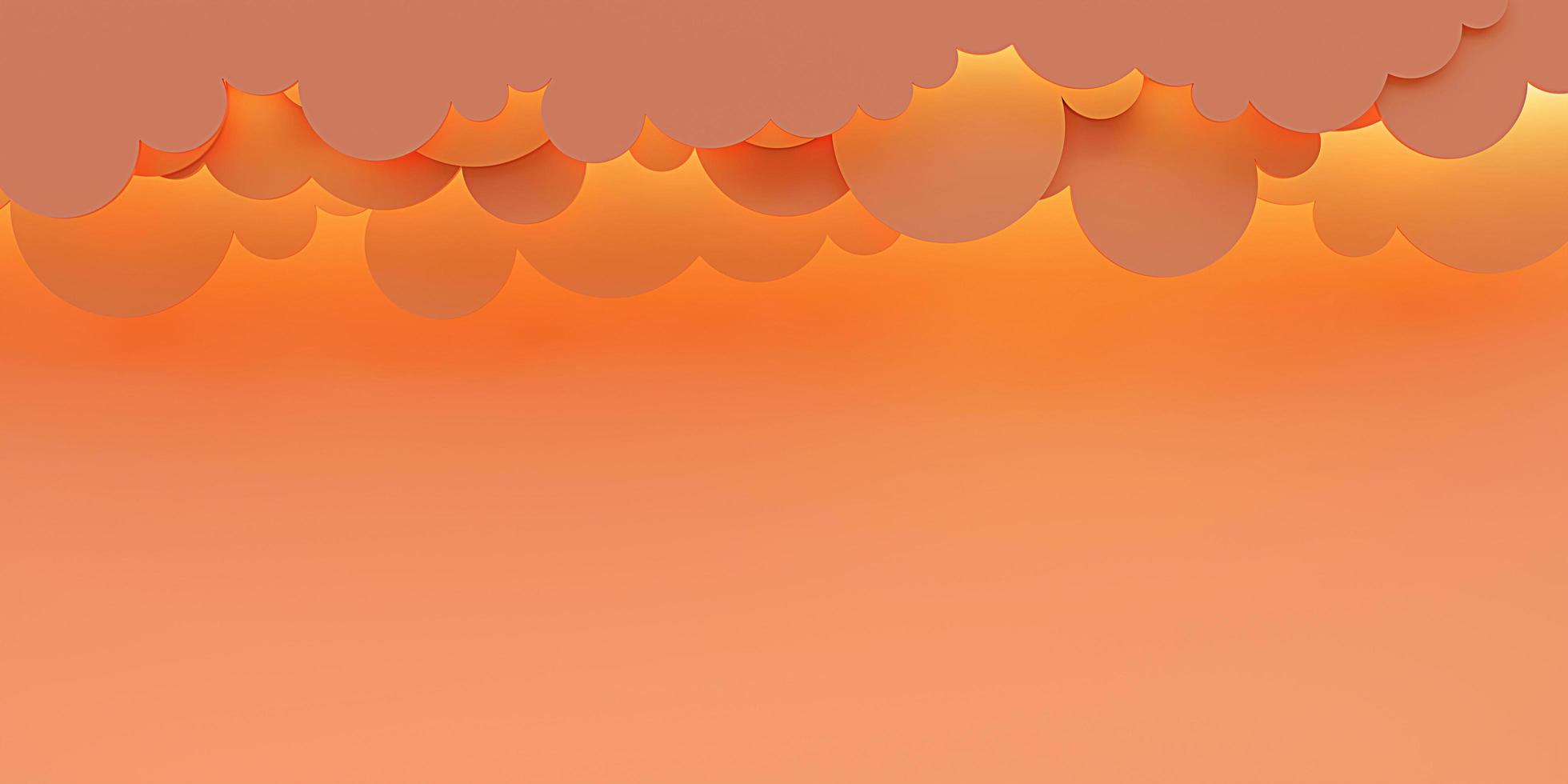 sky and clouds background mid day stomach paper cut art 3D illustration photo