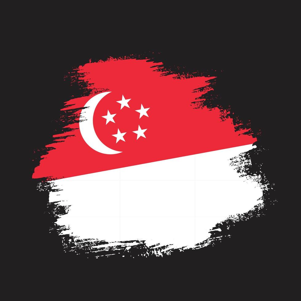 Vintage style Singapore flag vector design