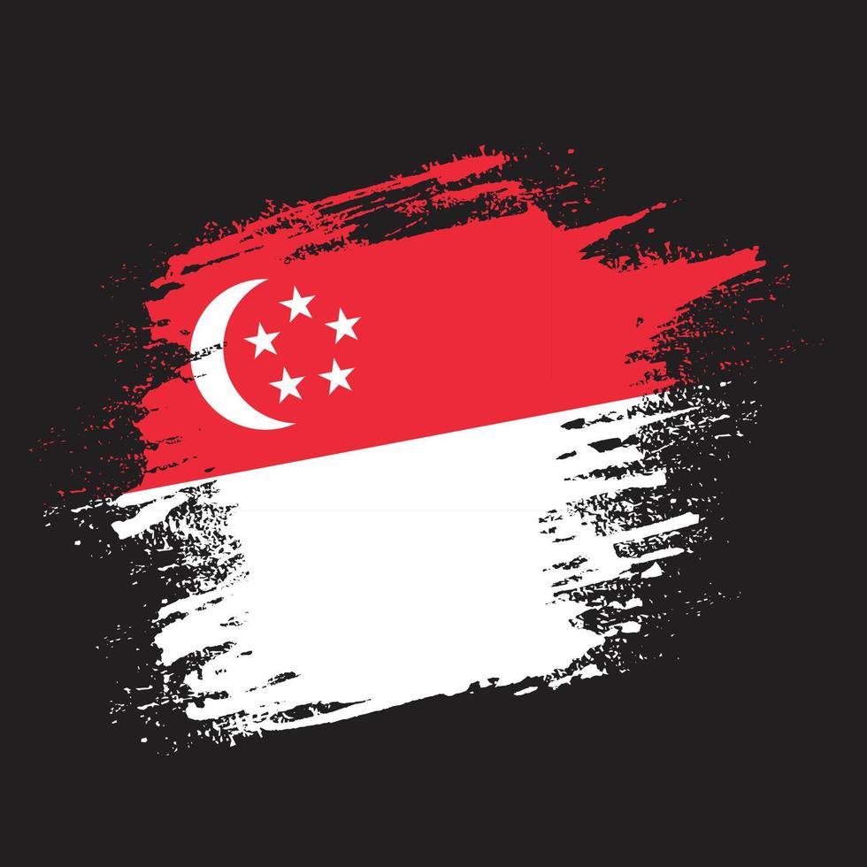 singapur, grunge, bandera, vector