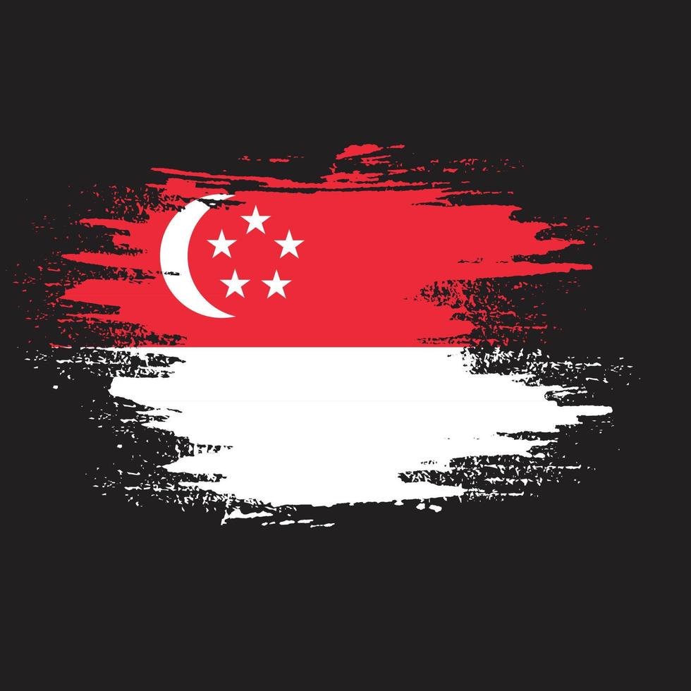 vector de bandera de bienvenida de singapur