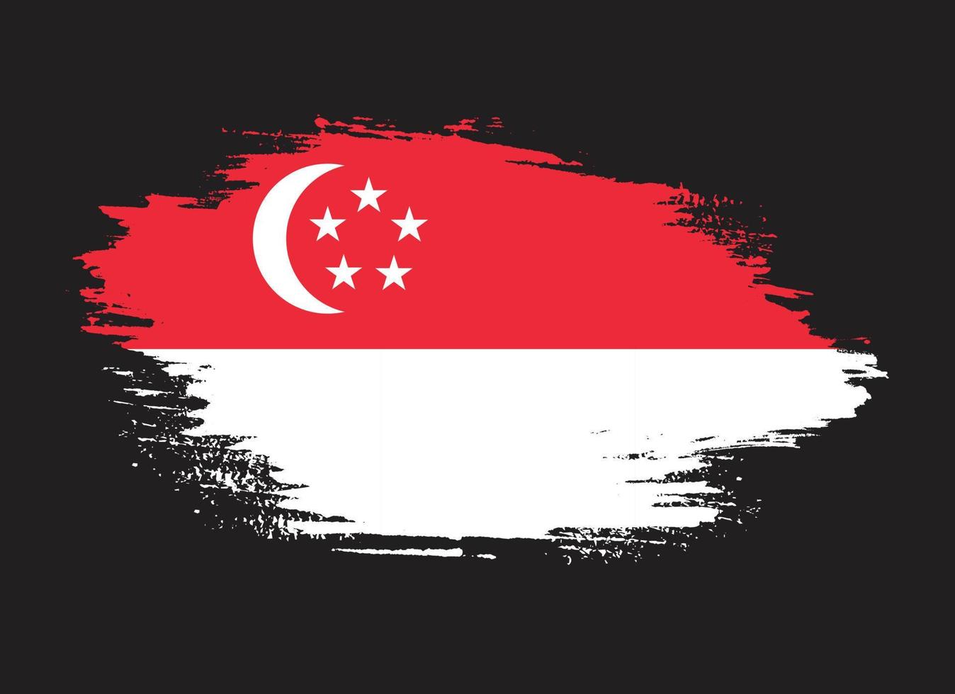 nuevo vector de bandera abstracta de singapur