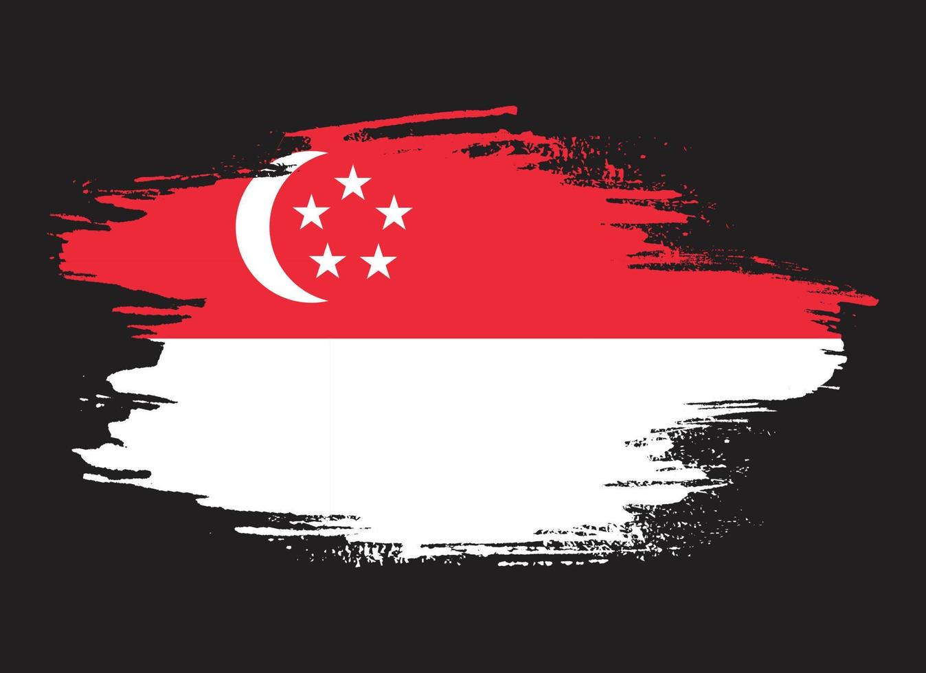 vector de bandera de textura grunge de singapur abstracto