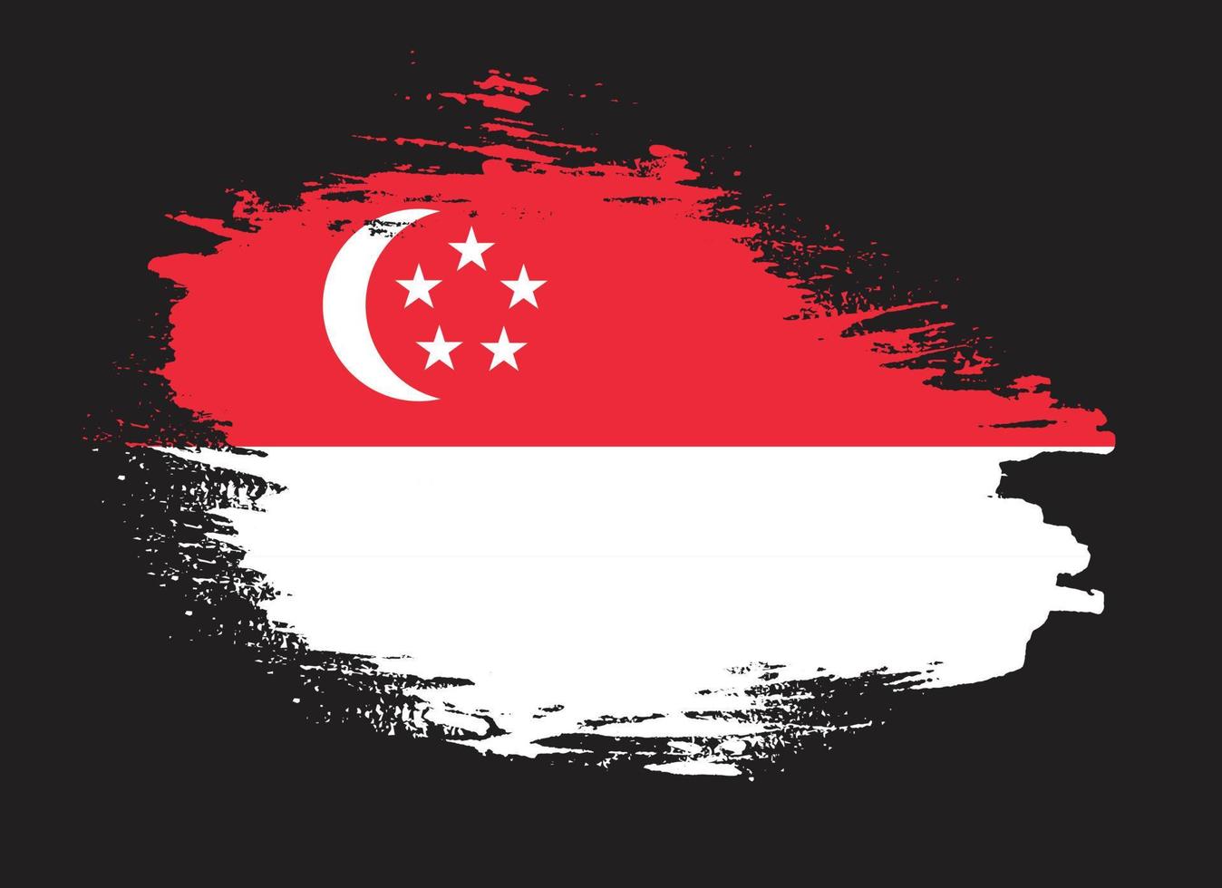 Abstract Singapore grunge texture flag vector